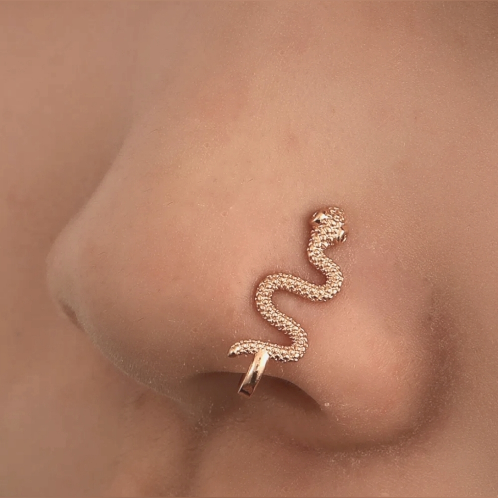 Gold Snake Nose Bling